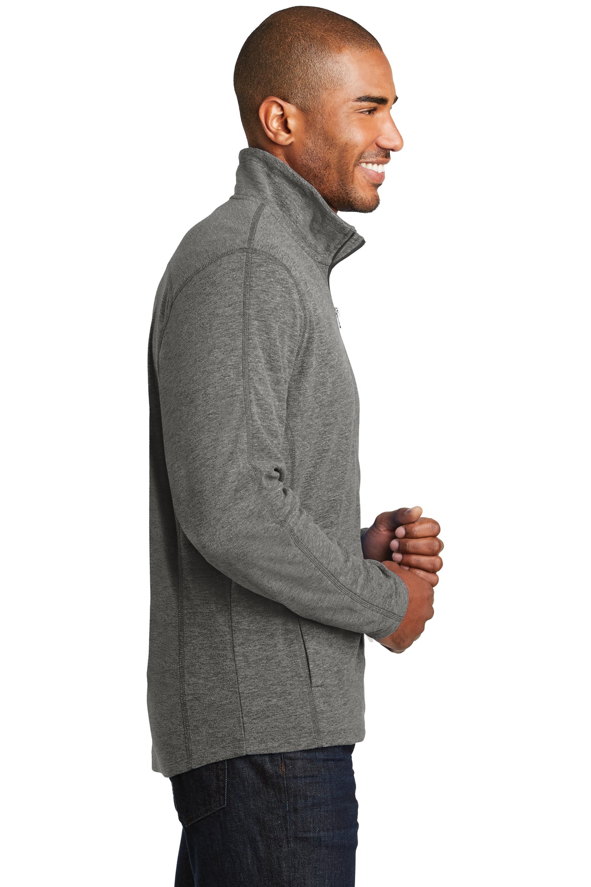 Port Authority Heather Microfleece Full-Zip Jacket. F235 36