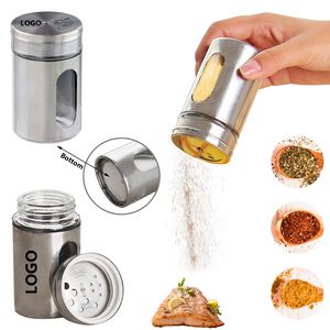 Steel Glass Condiment Dispenser Seasoning Shaker 7