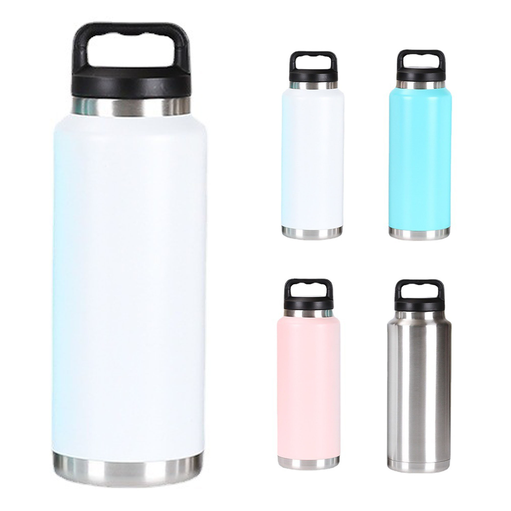 Vacuum Insulated Travel Mug&Water Bottle With Handle For Outdoor&Sport 2