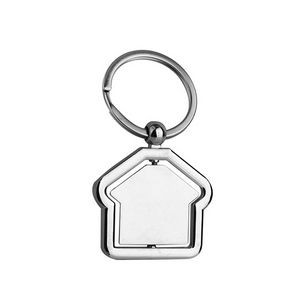 Alloy Dual House Shaped Keychain 18