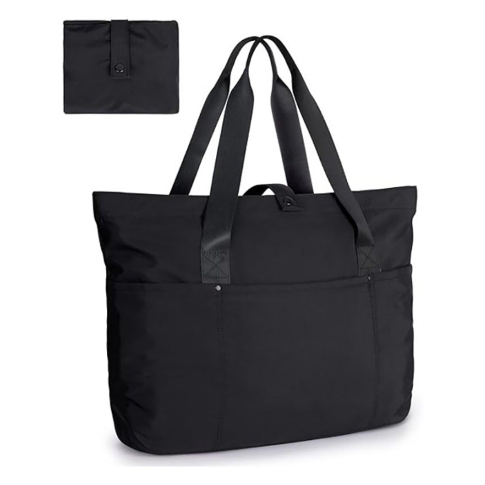 Foldable Tote Bag with Front Pocket and Carry Handles 3