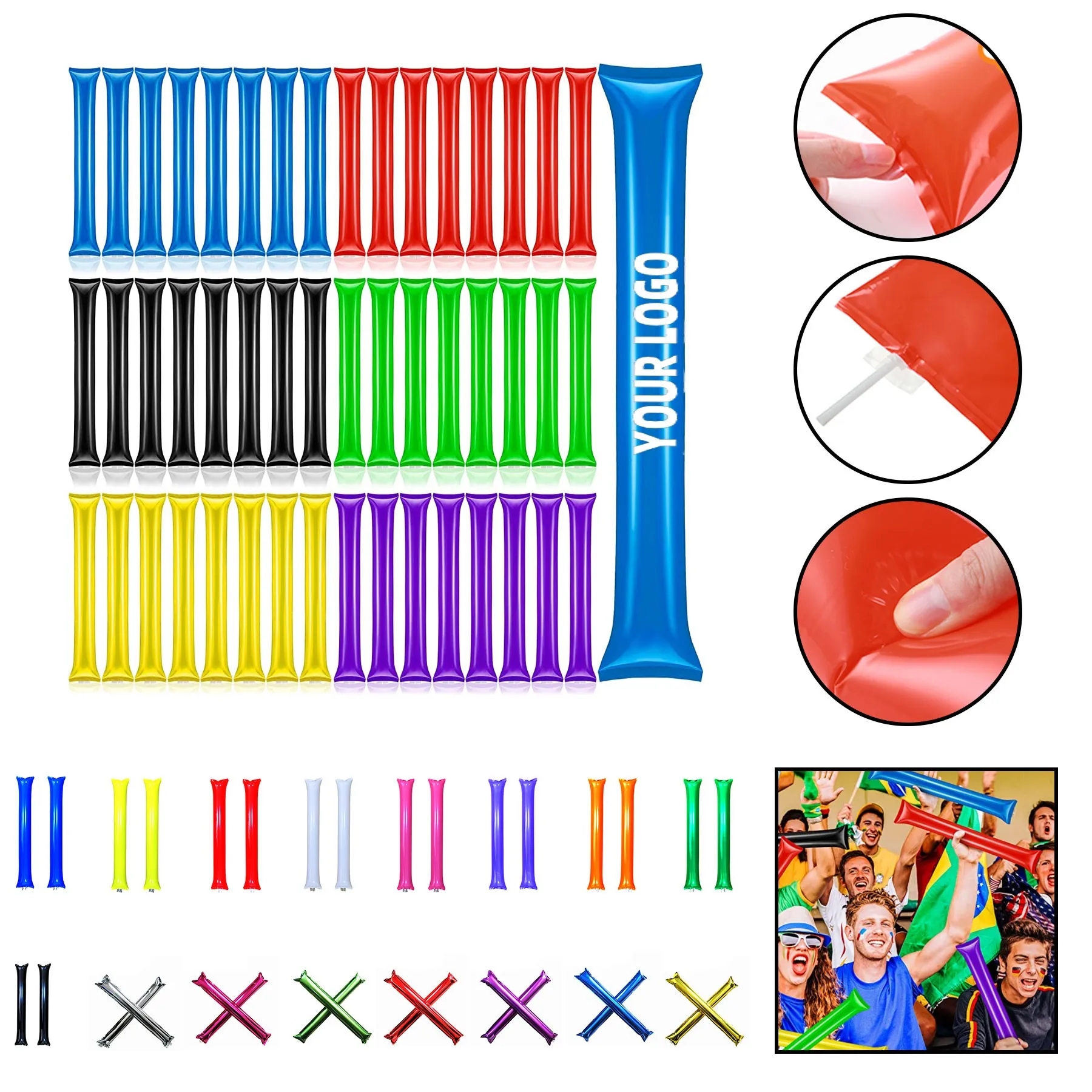 PE Inflatable Cheering Stick 7