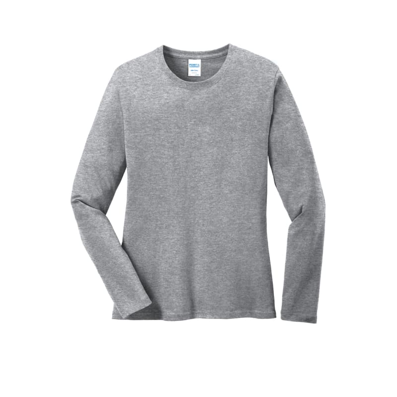 Port & Company Women's Long Sleeve Core Cotton Tee. 17
