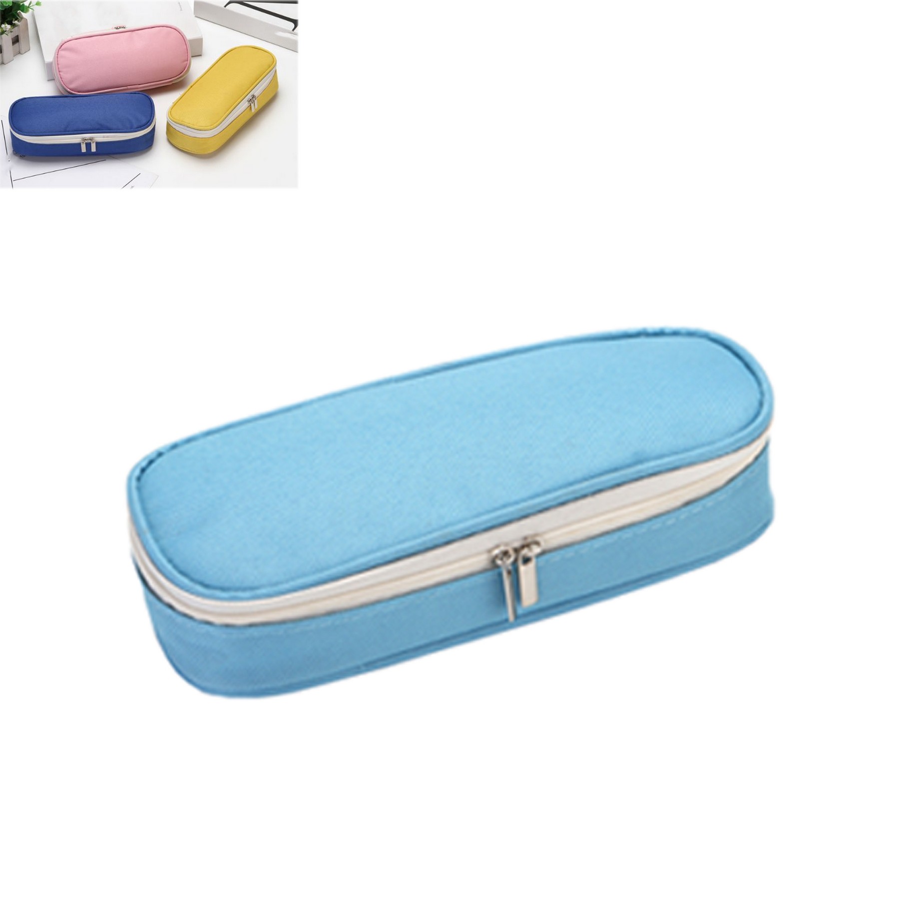 Pencil Case For School Supplies Organizer Simple Storage, custom drawstring bag with logo imprint 3