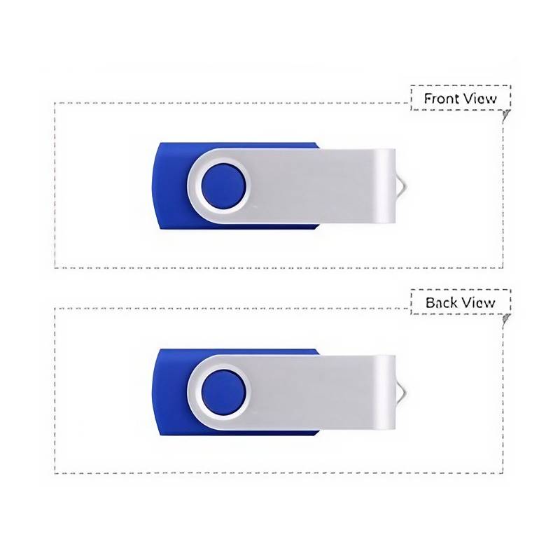 Plastic USB Flash Drive W/ Metal Swivel Cover (1GB) 17
