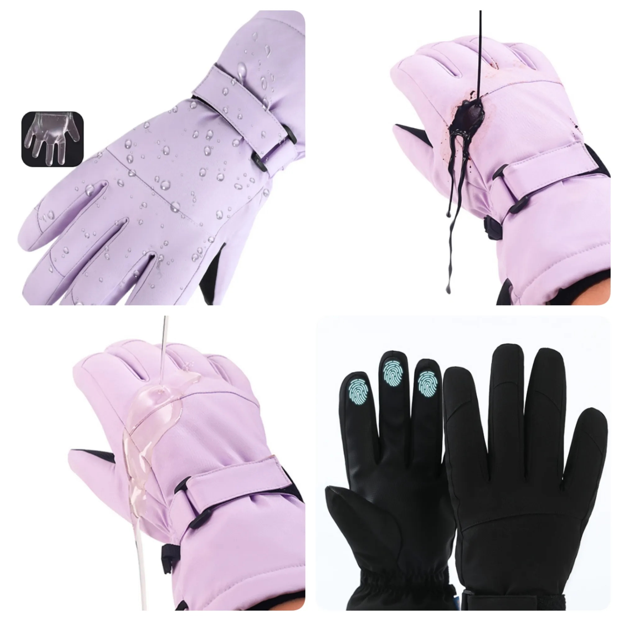 Winter Ski Gloves Thermal Waterproof 4