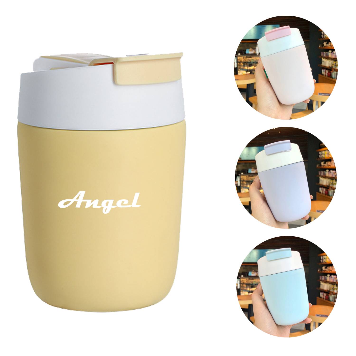 Double Drinking Stainless Steel Insulated Mug