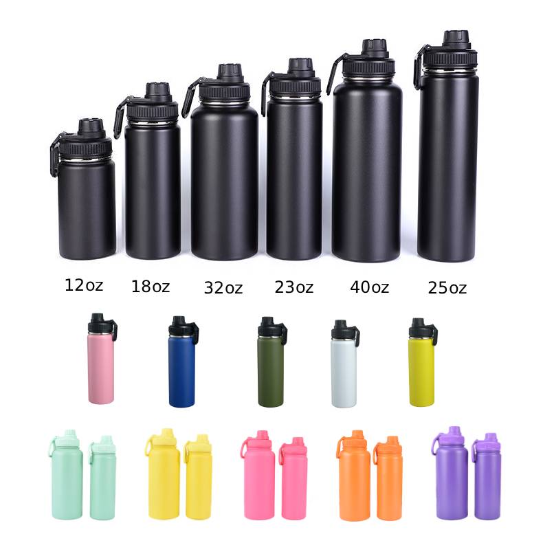 12 oz Stainless Steel Water Bottle W/ Easy Carry Loop Handle 2