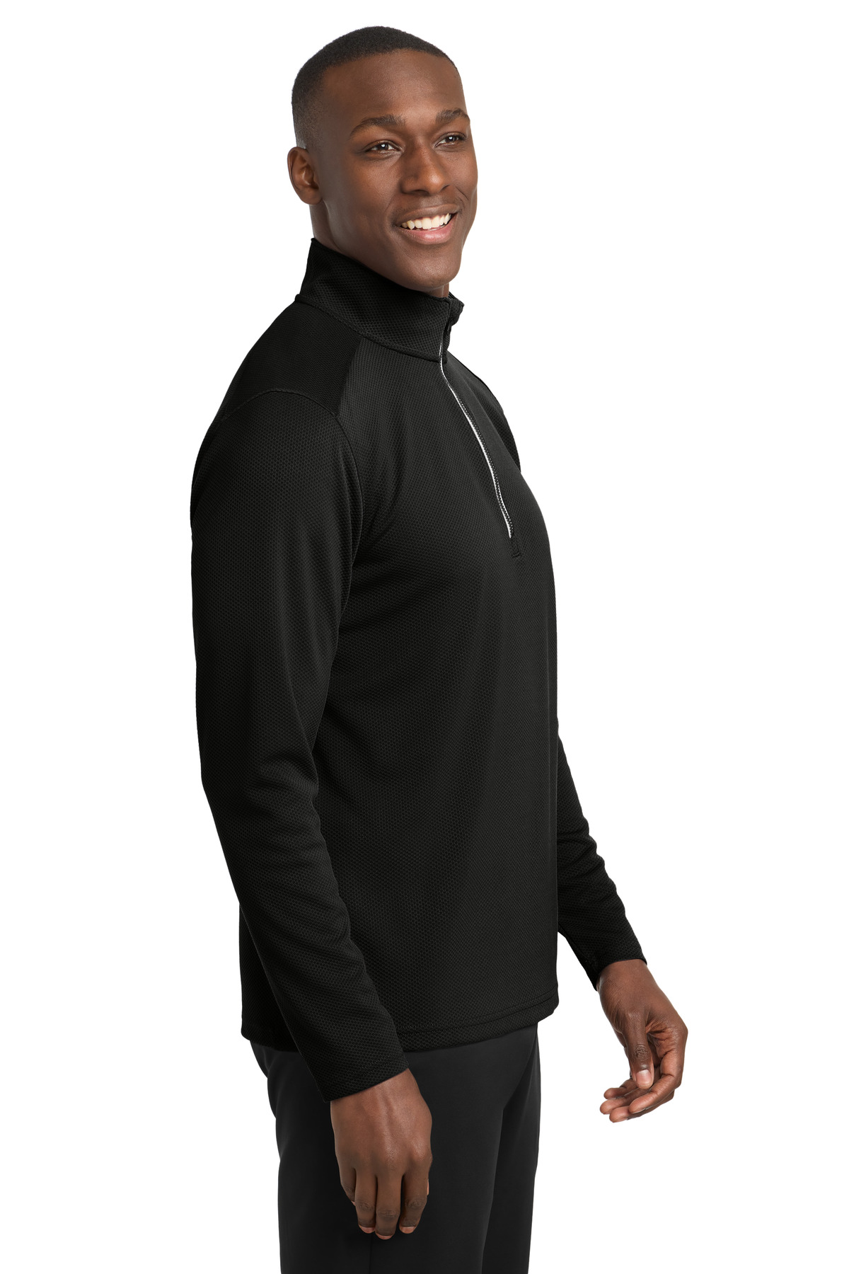Sport-Tek Sport-Wick Textured 1/4-Zip Pullover. ST860 43