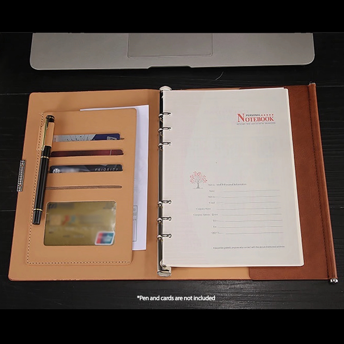 Vintage Leather Journal Style Binder / Padfolio 8