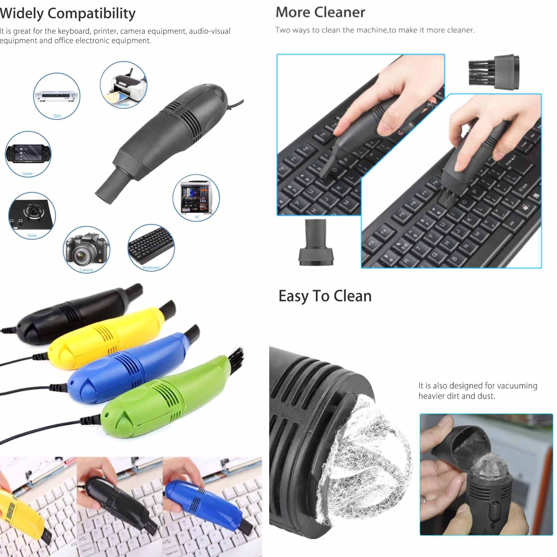 iBank ® Mini USB Vacuum Keyboard Cleaner 1
