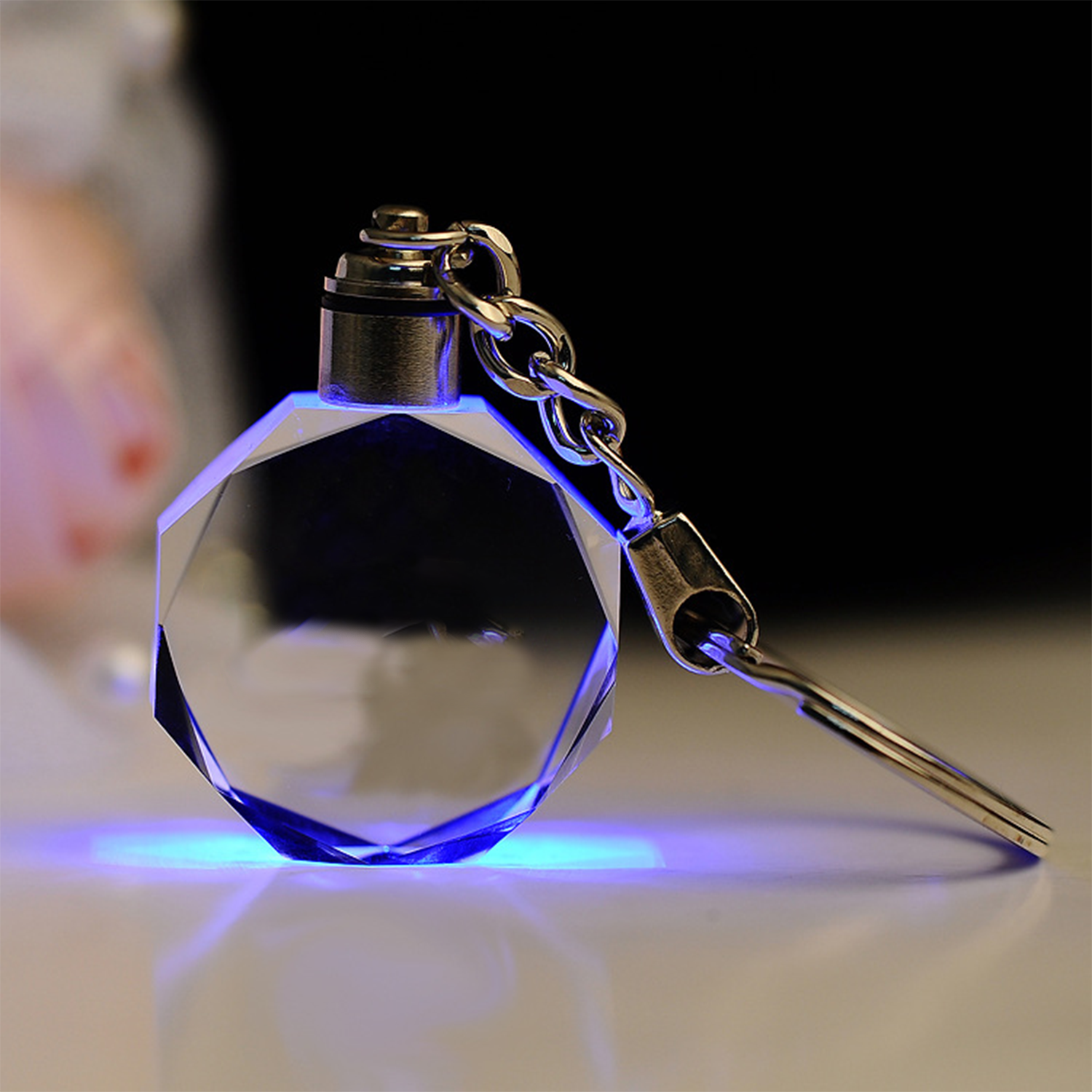Luminous Crystal Engraved Keychain 3