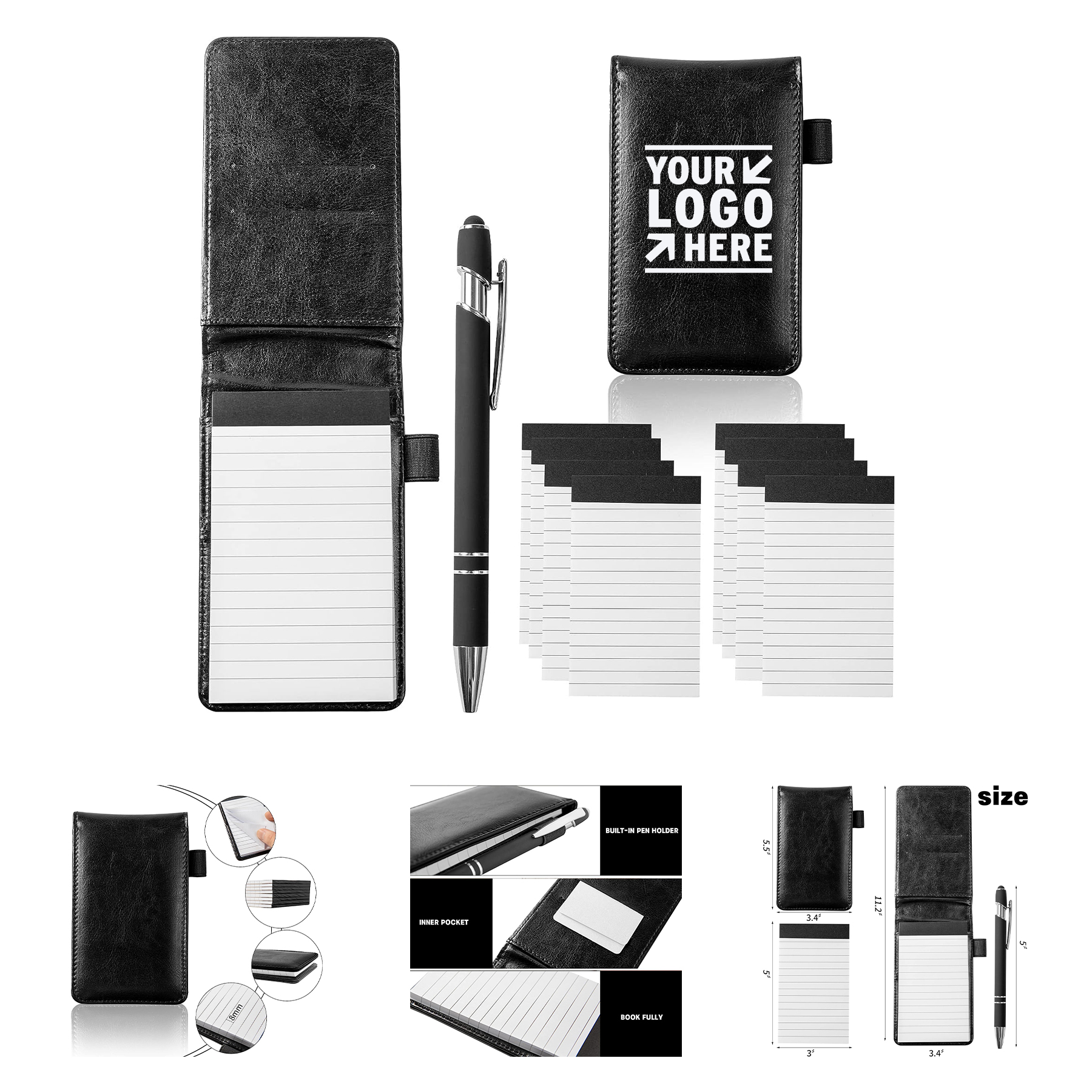 3" x 5" Pocket Notebook with Pen