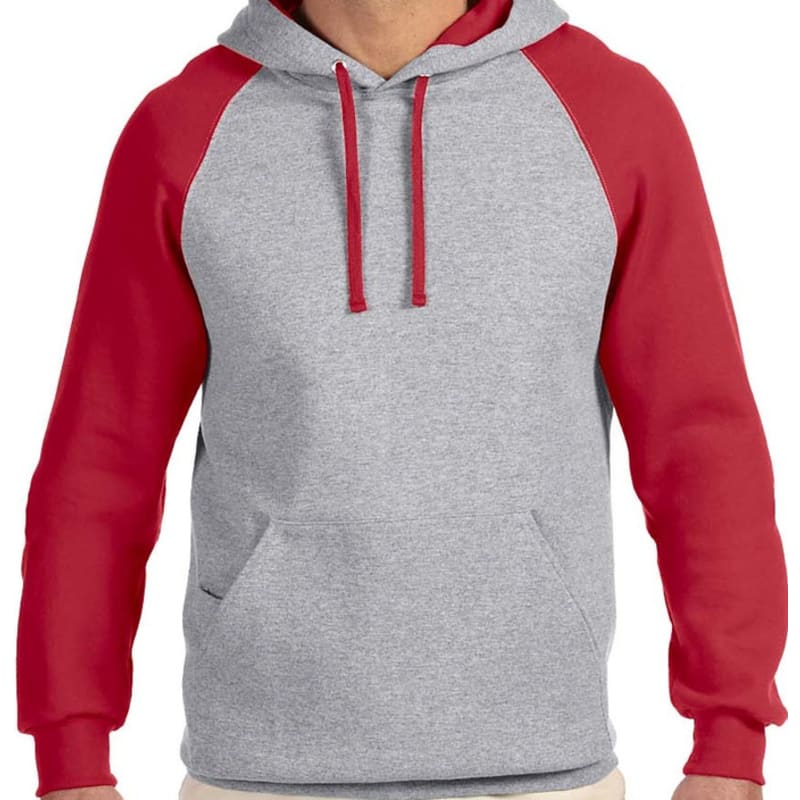 Jerzees 8 Oz., 50/50 NuBlend® Colorblock Raglan Pullover Hoo 3