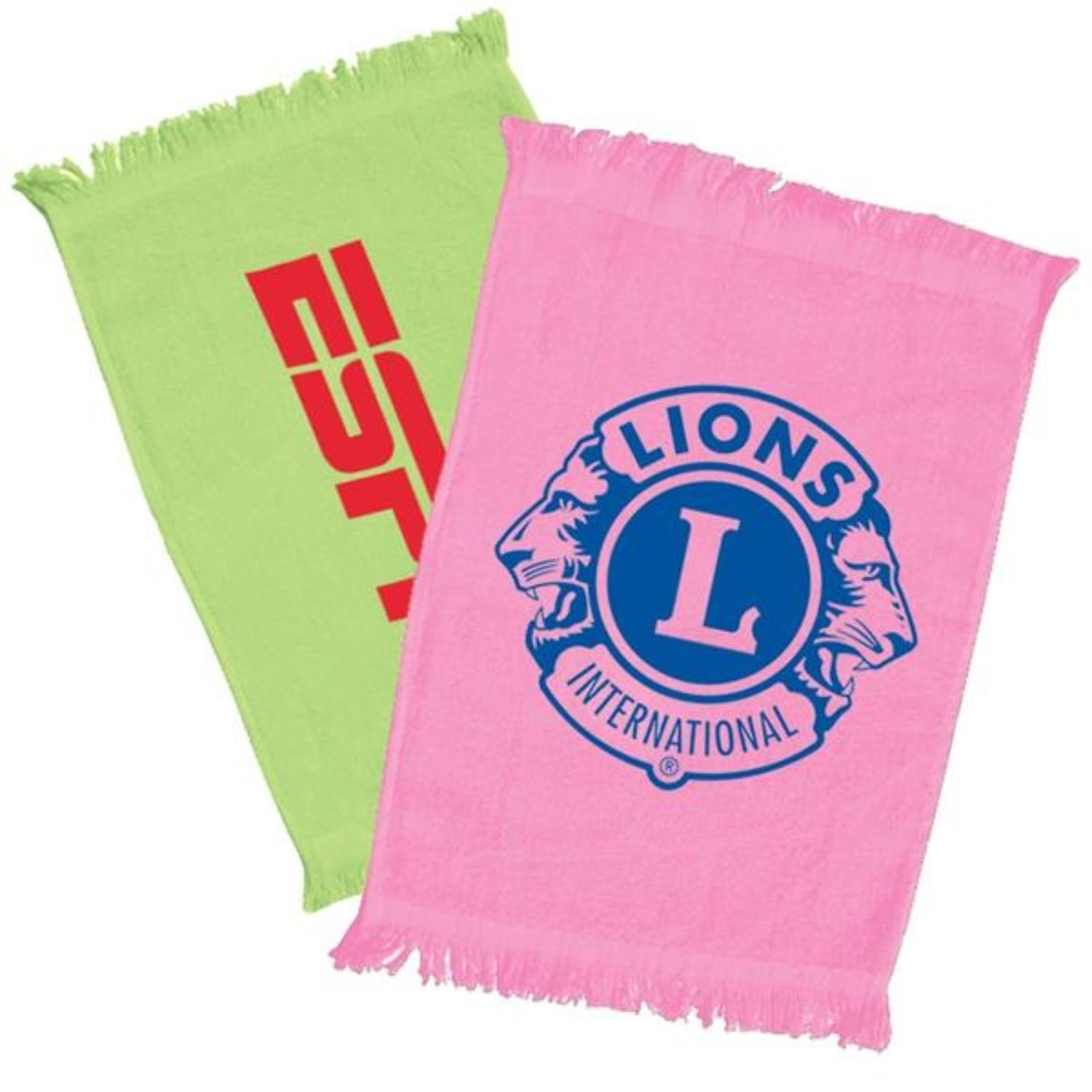 Velour Towel w/ Custom Logo & Fringed Ends 11" X 18" Towels 2