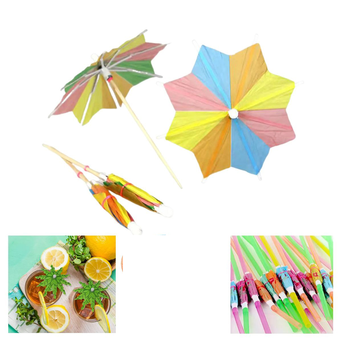 Decorative Cocktail Umbrella Picks for Events 3