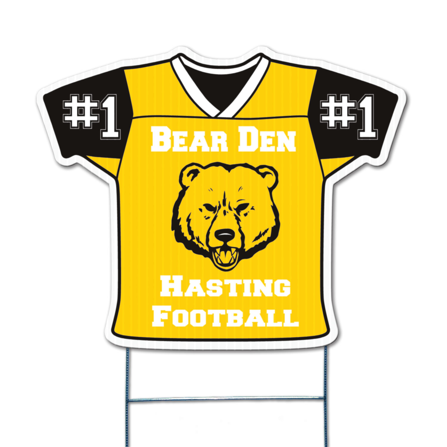 Football Jersey Yard Sign, Full Color 3