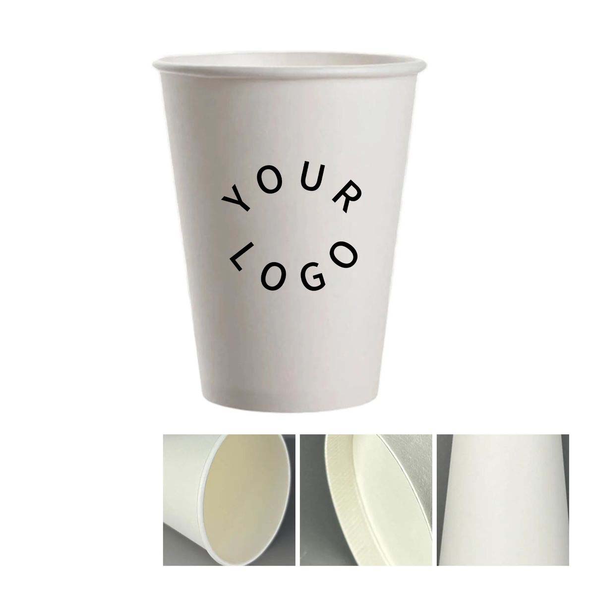 12 oz Leak Proof Paper Cups with Rolled Rim 2