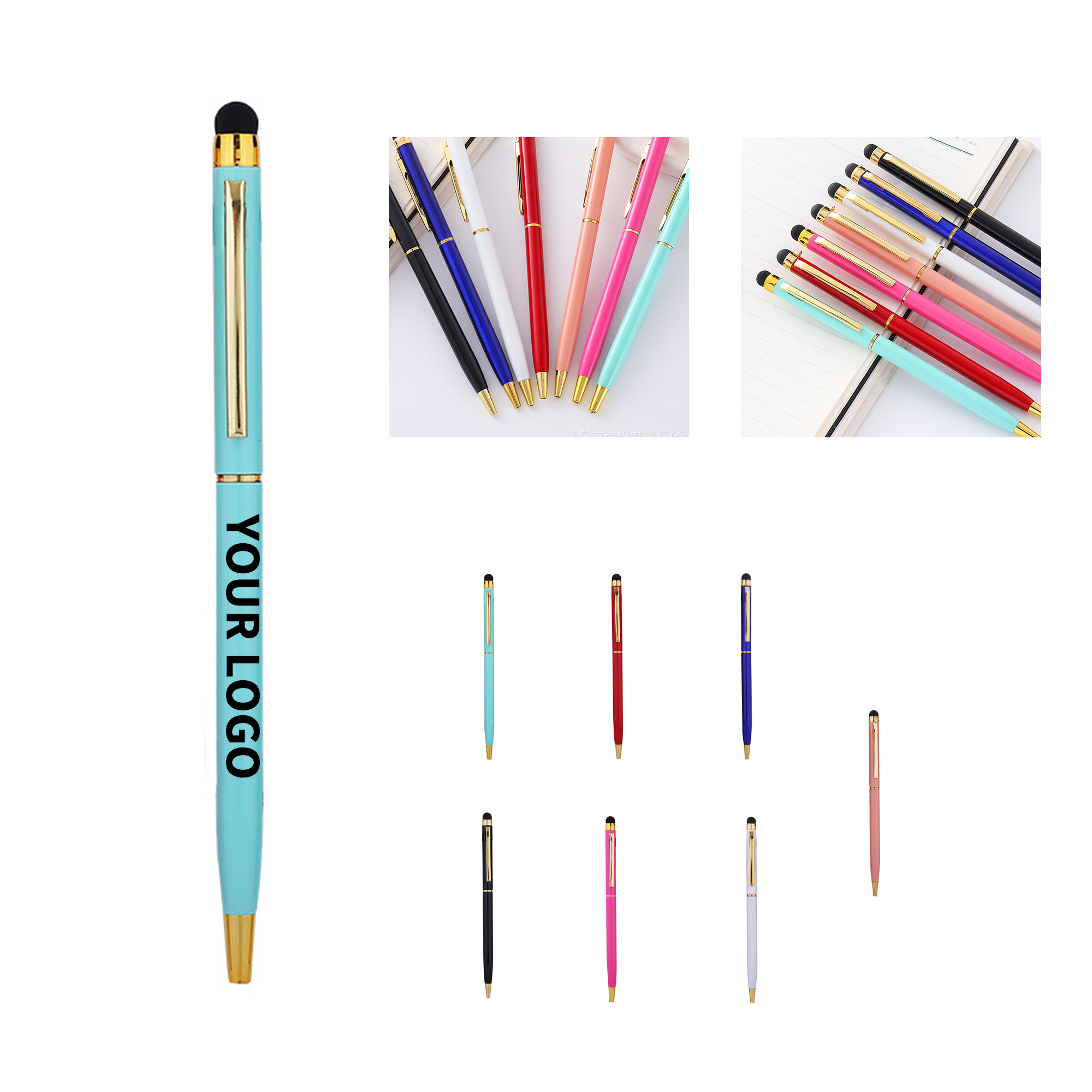 Plastic Pen With Touch Stylus Dual Function Writing Tool 2