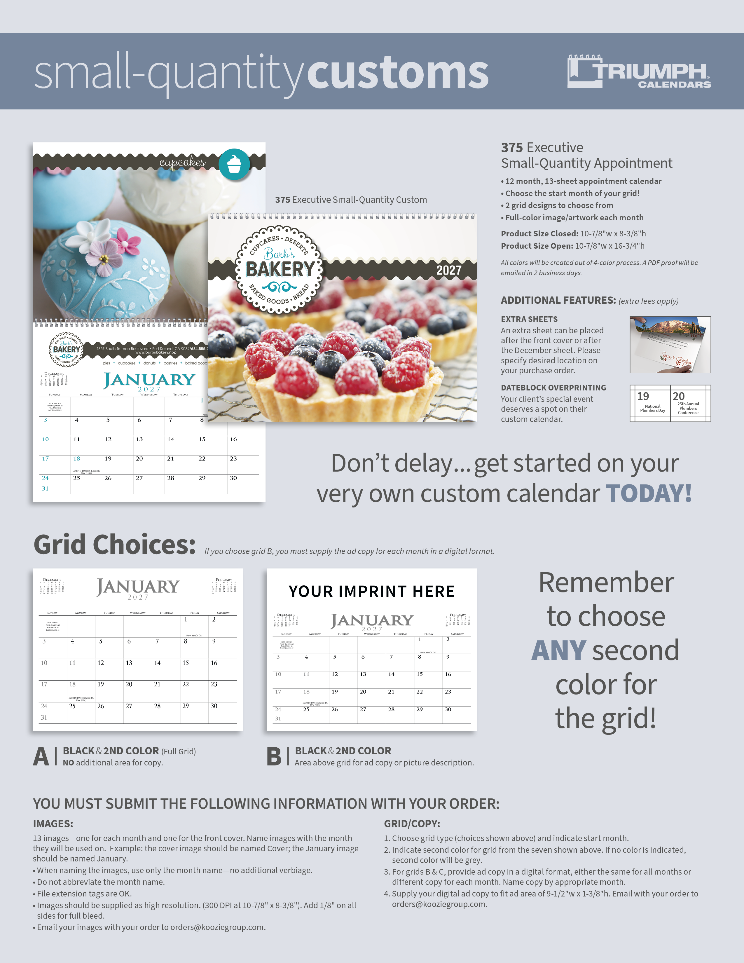Triumph® Calendars Executive Small Quantity Appointment Calendar 10