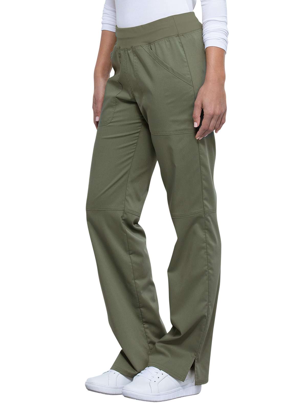 Cherokee - Workwear Revolution - Women's 4-Pocket Mid Rise Straight Leg Pull-on Pant 89