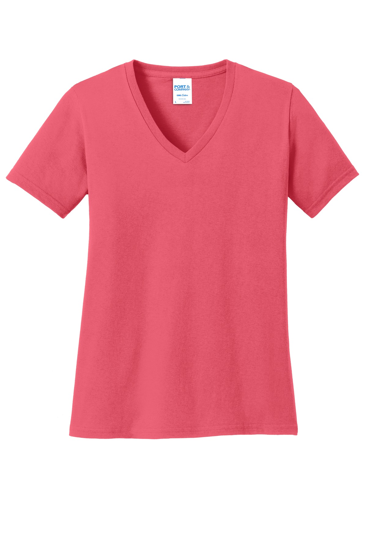 Port & Co Women's Core Cotton V-Neck Tee. LPC54V 36