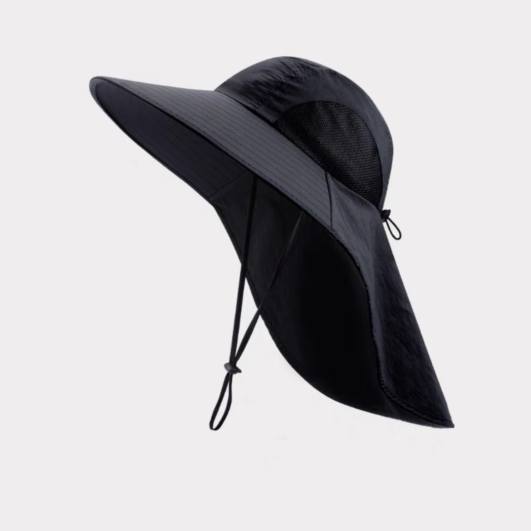 Wide Brim Sun Hat with Neck Flap 4