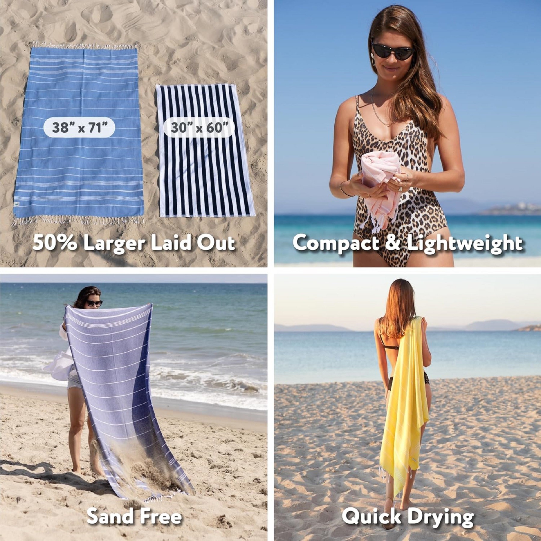 Sand Free Quick Dry Extra Large Light Travel Towel 5