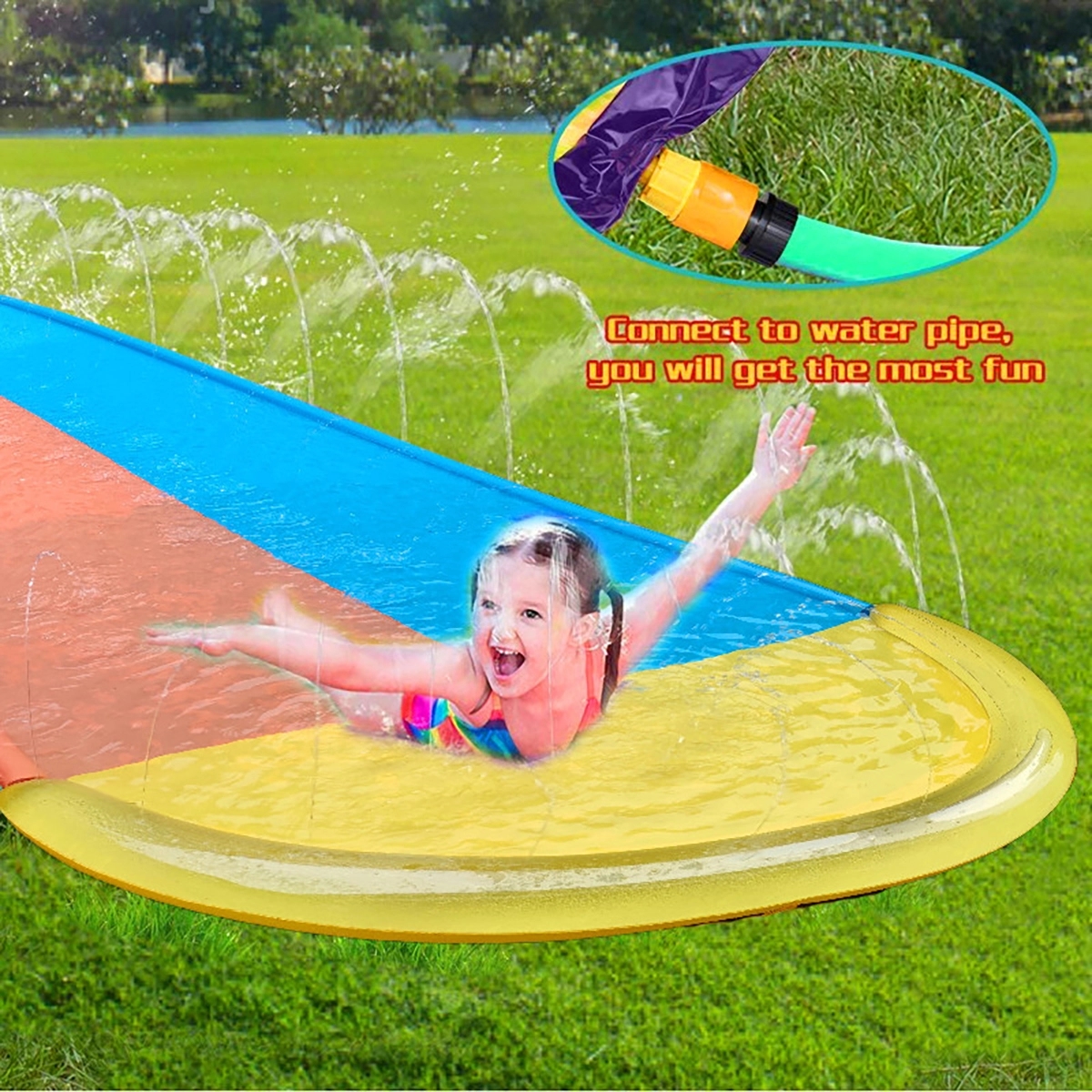 Lawn Water Slip And Slide For Kids With 2 Surfboards 3