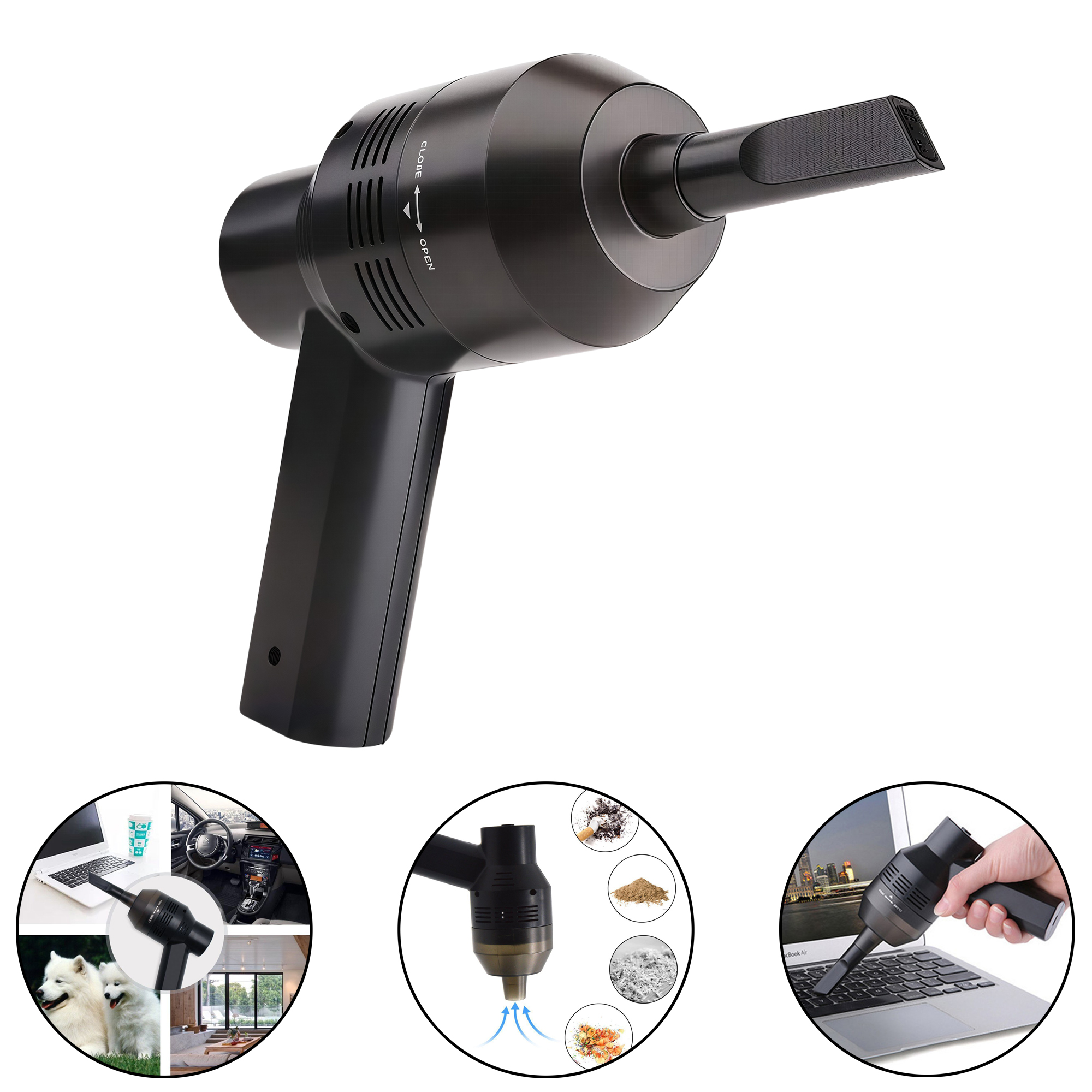 USB Cordless Mini Handheld Vacuum Cleaner with Strong Suction for Desktop Keyboard Cleaning 3
