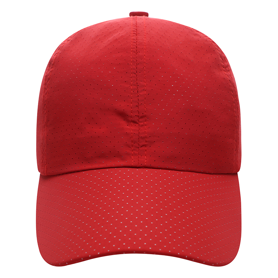 Stock Solid Color Quick Dry Poly 6 Panel Cap, Elastic Back 14