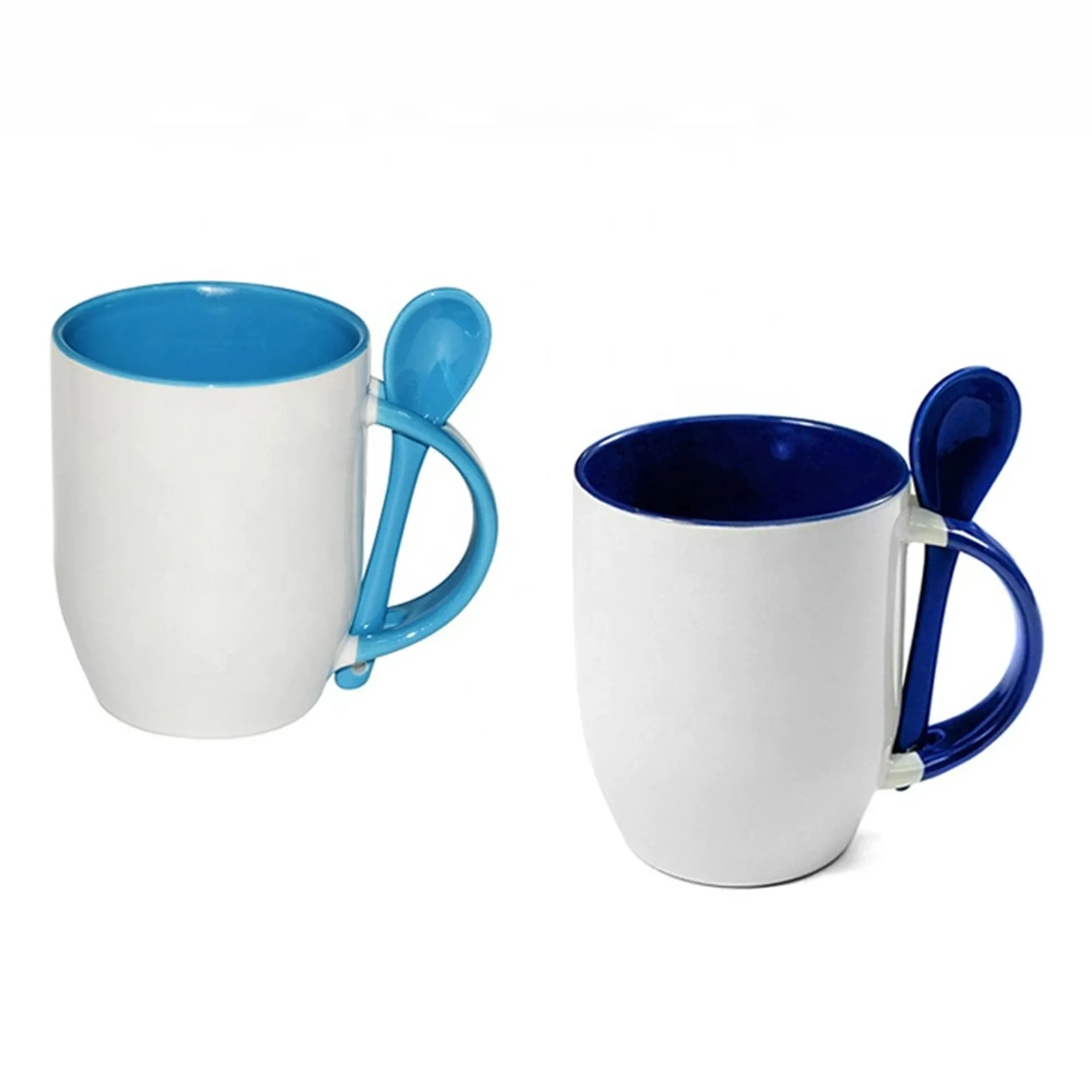 12 Oz. Ceramic Coffee Mug with Spoon 1