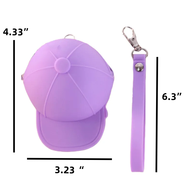 Baseball Hat Shaped Silicone Coin Purse 2