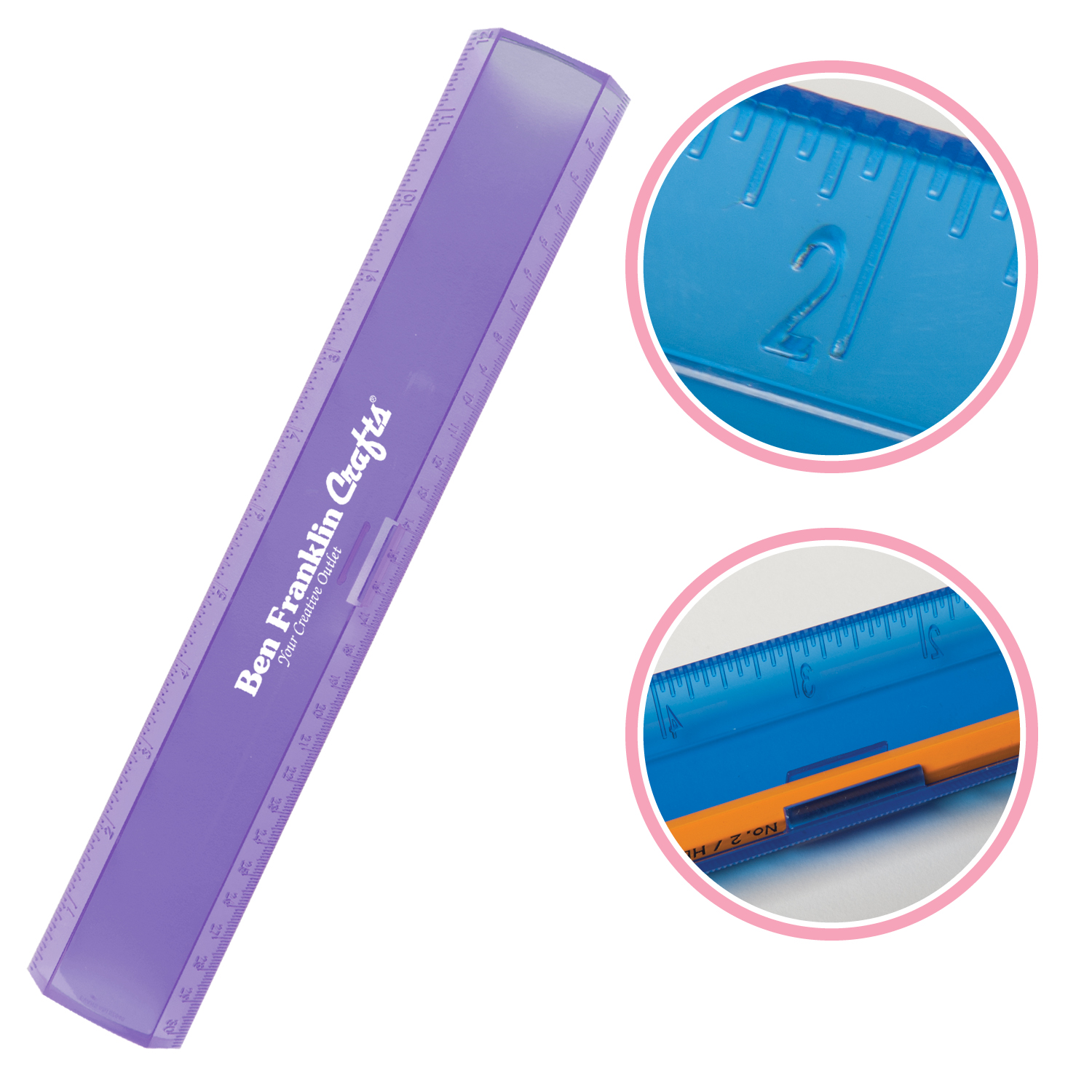 12 inch Ruler with Pencil Holder 13