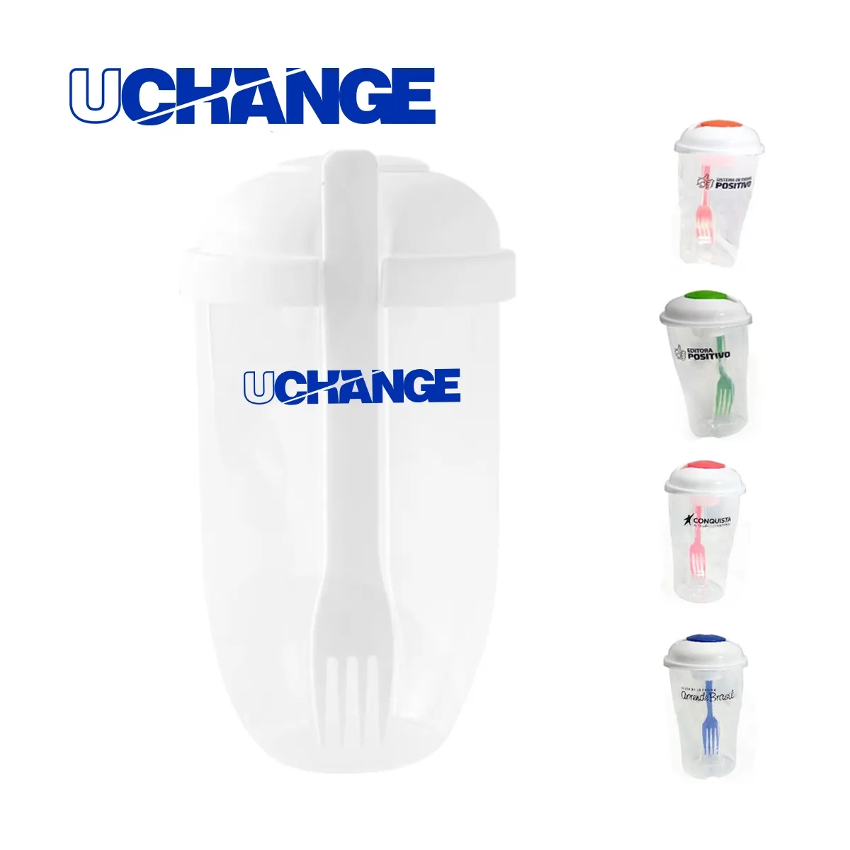 Salad To Go Cup With Fork Food Grade Plastic 5