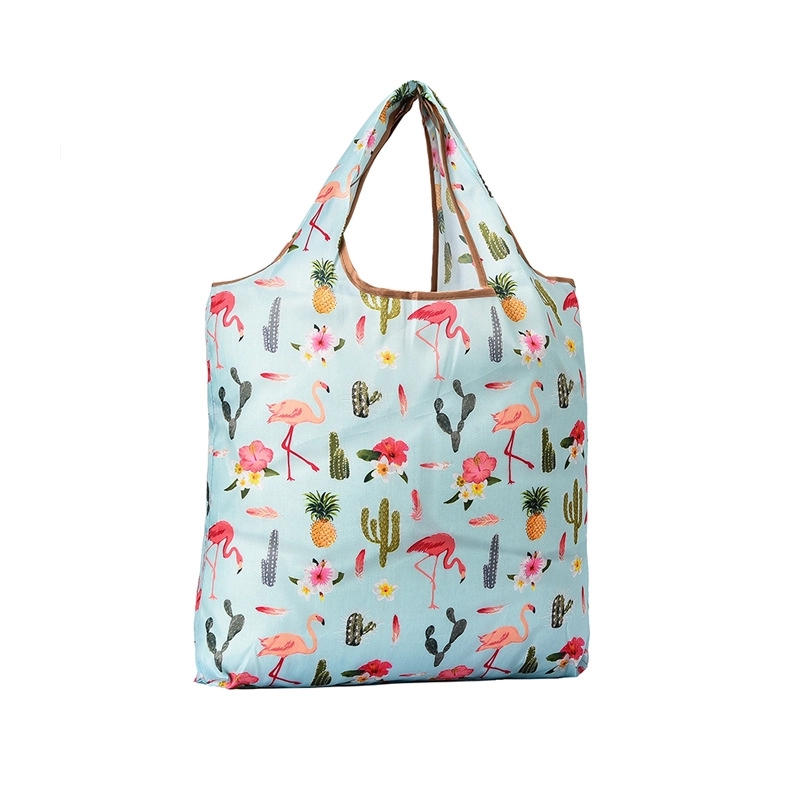 Custom 210D Rip-Stop T-Shirt Style Foldable Bag 19