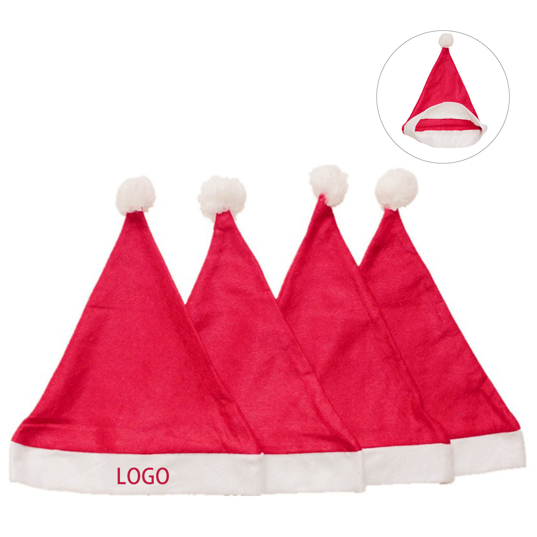 Non Woven Party Santa Claus Christmas Hats 1