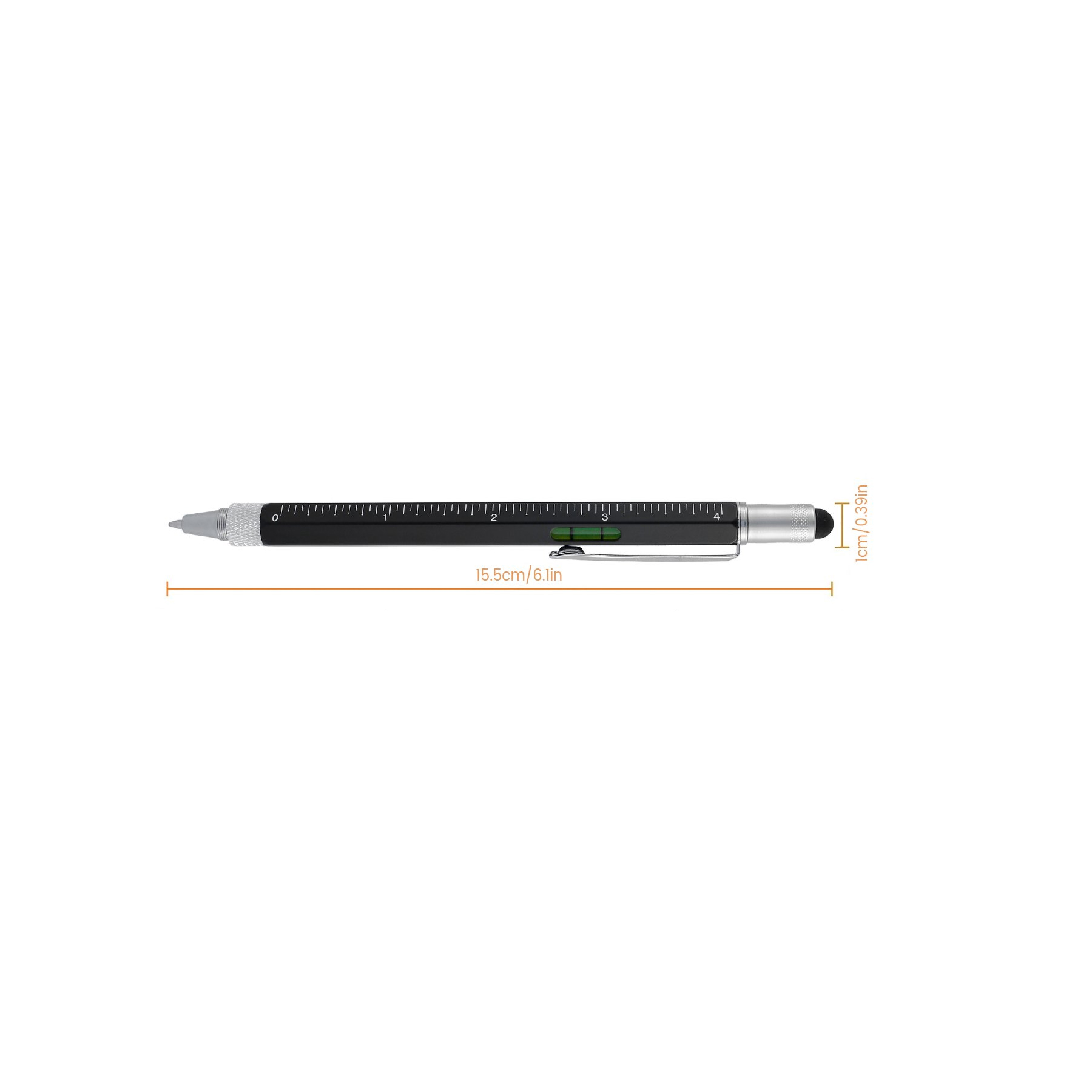 Multitool Pen - Stylus, Ruler, Level, Screwdriver 2