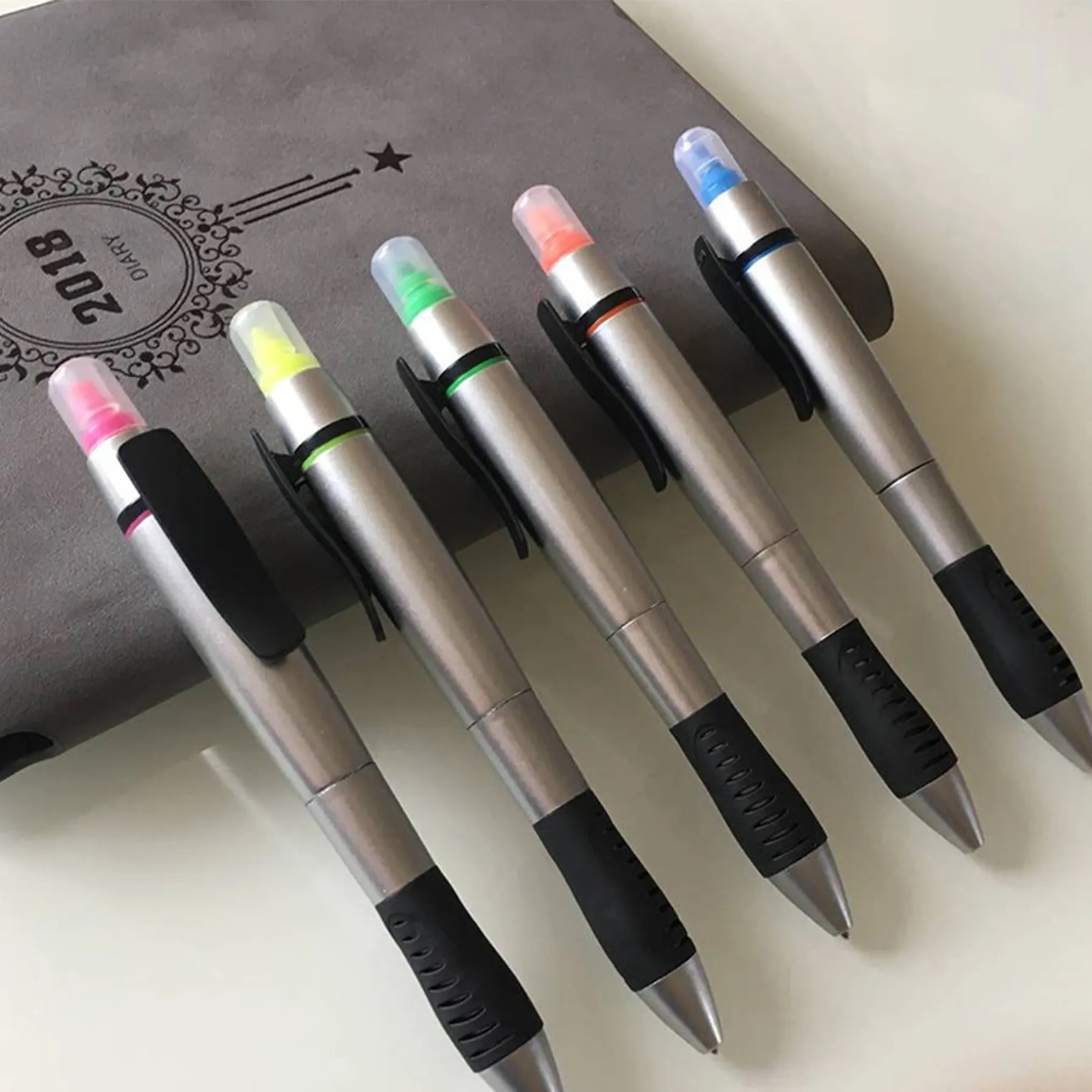 Highlighter With Ballpoint Pen Combo 2