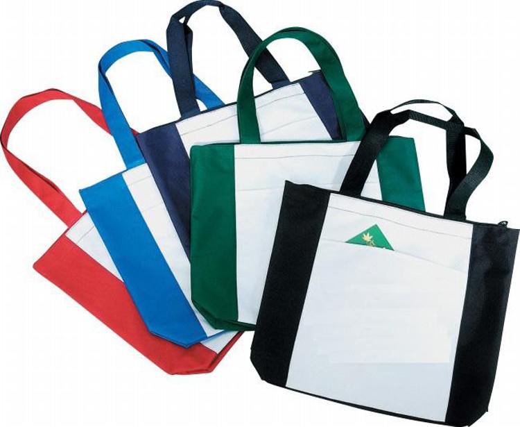 Poly Zippered Tote Bag, custom tote bag with logo imprint 4