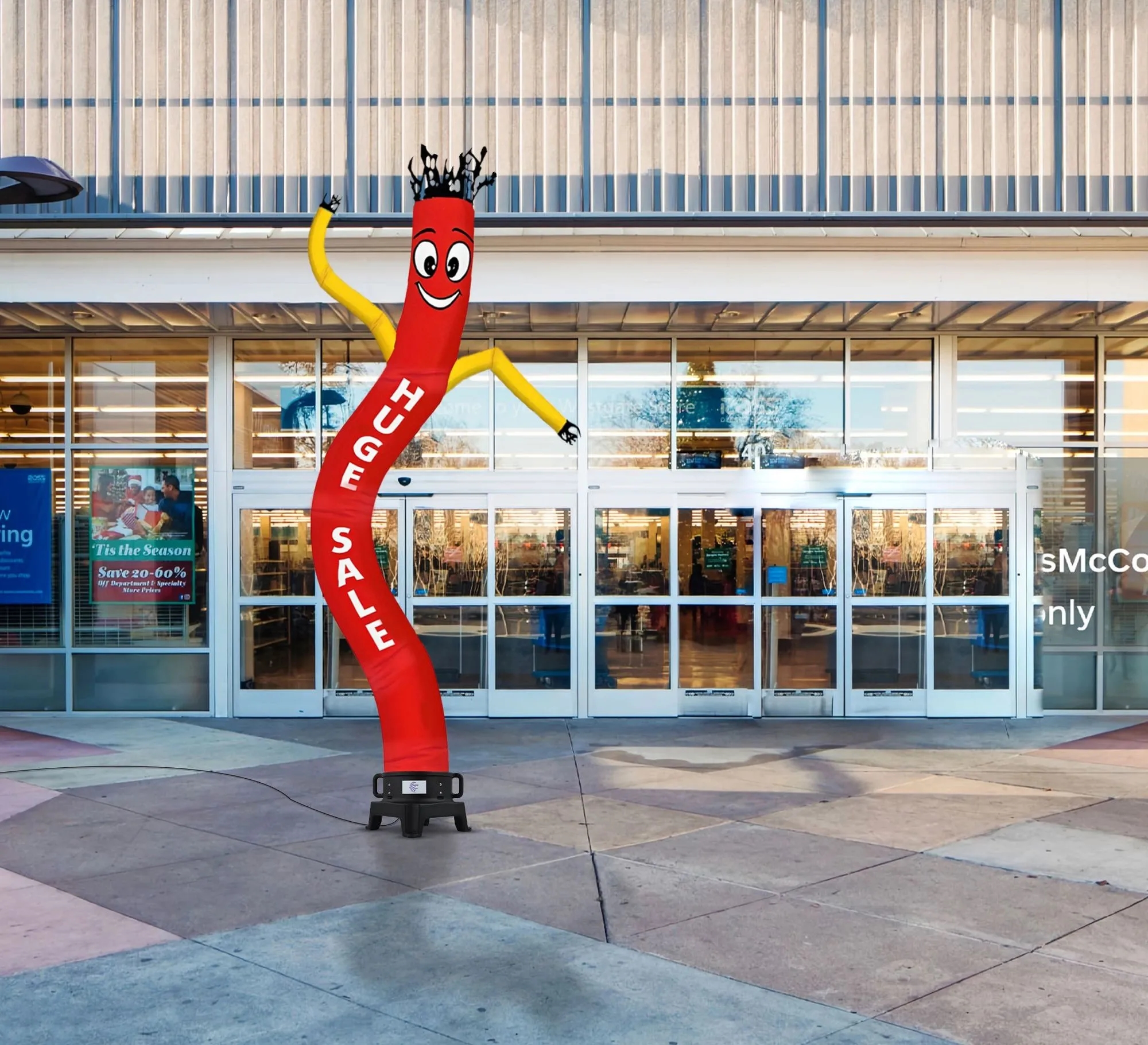 Huge Sale Inflatable Tube Man Red with Yellow Arms- 20ft 3