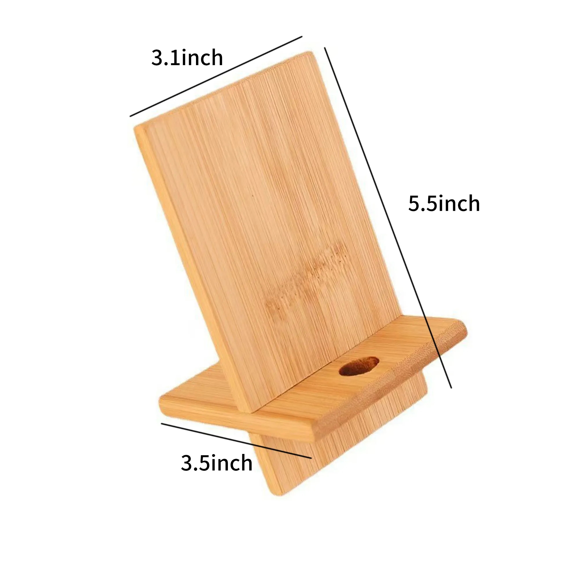 Durable Bamboo Phone Stand Portable for Viewing 3