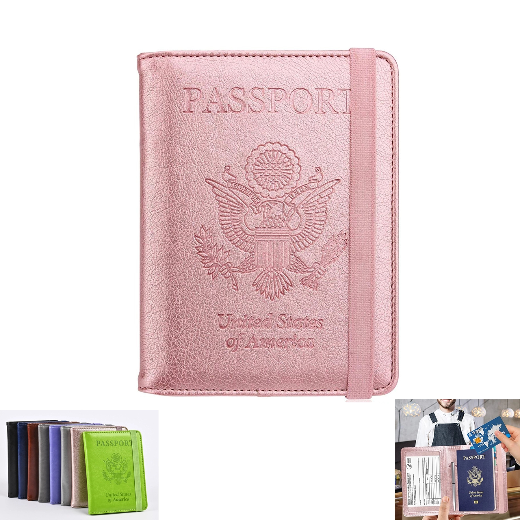 Passport And Vaccine Card Holder Combo 3