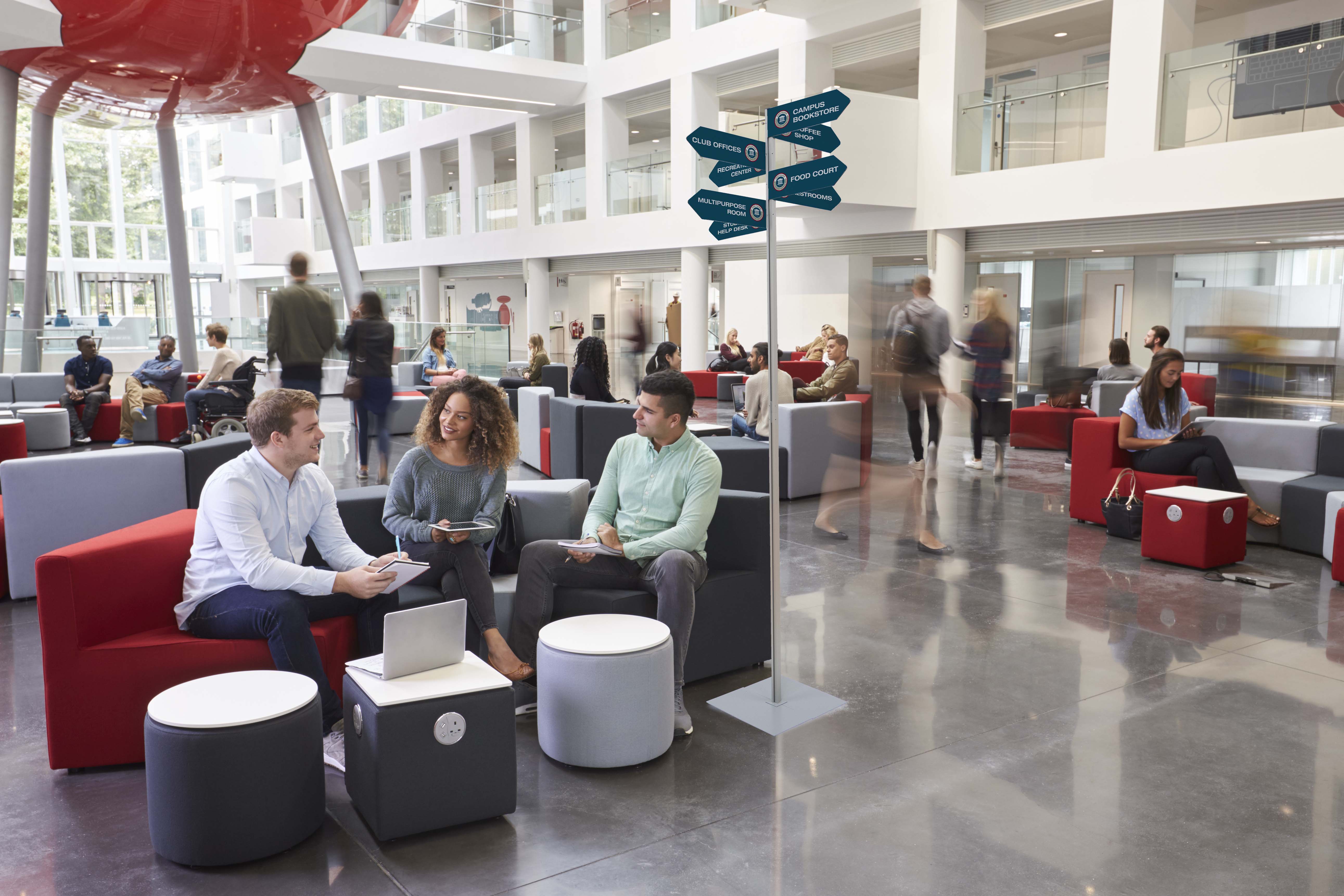 Wayfinding Arrow Sign Post Kit (with Eight Double-Sided Imprinted Signs) 1