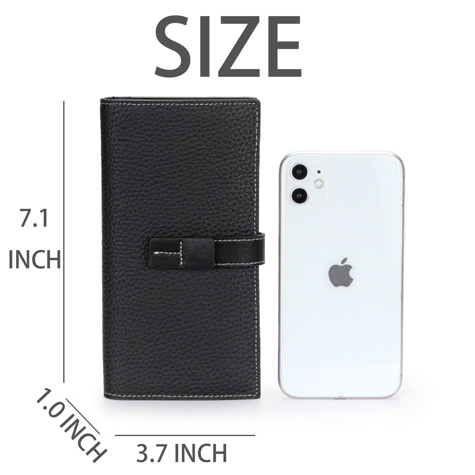 Genuine Leather Contrast drawer strap with purse 9