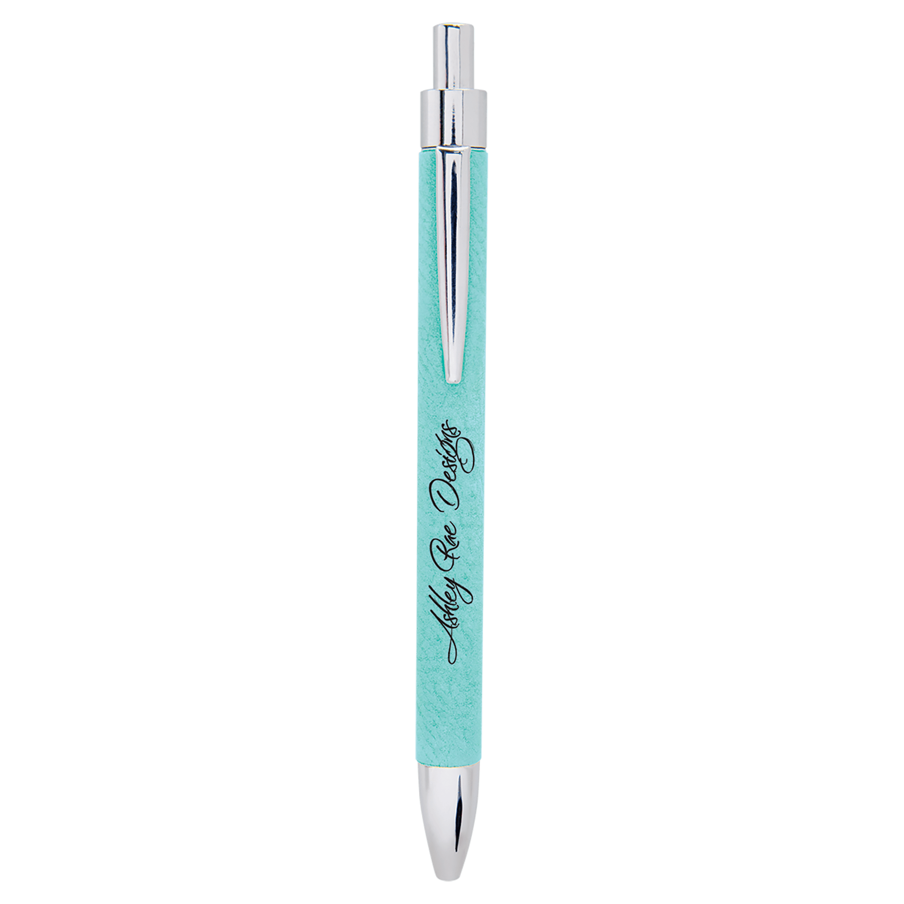 Teal Leatherette Pen 1
