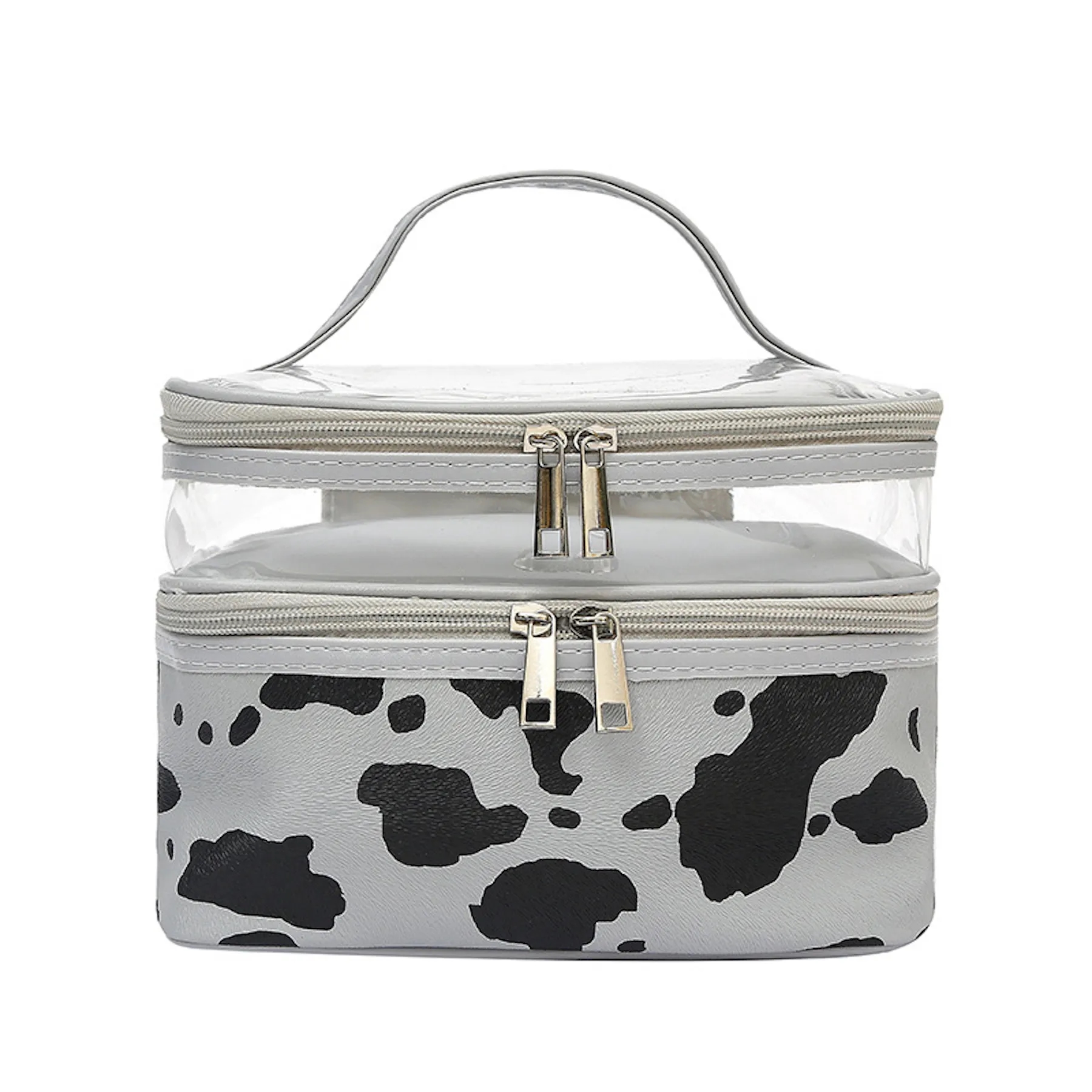 Cows Double Layer Travel Storage Cosmetic Cases 2