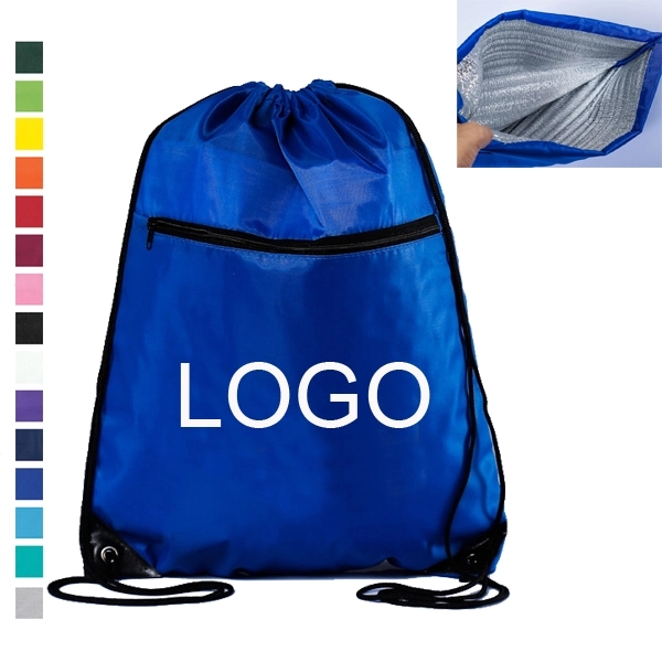210d Polyester Drawstring Backpack Cooler 6