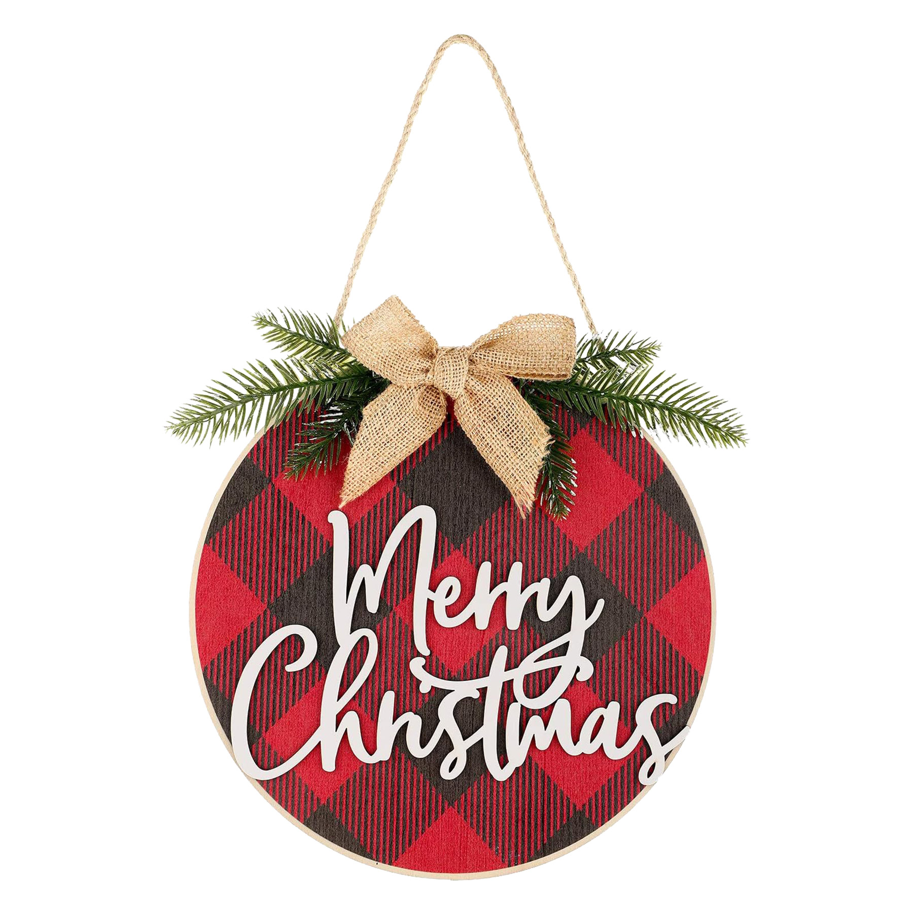 Round Wooden Decorative Pendant Festival Ornaments 1