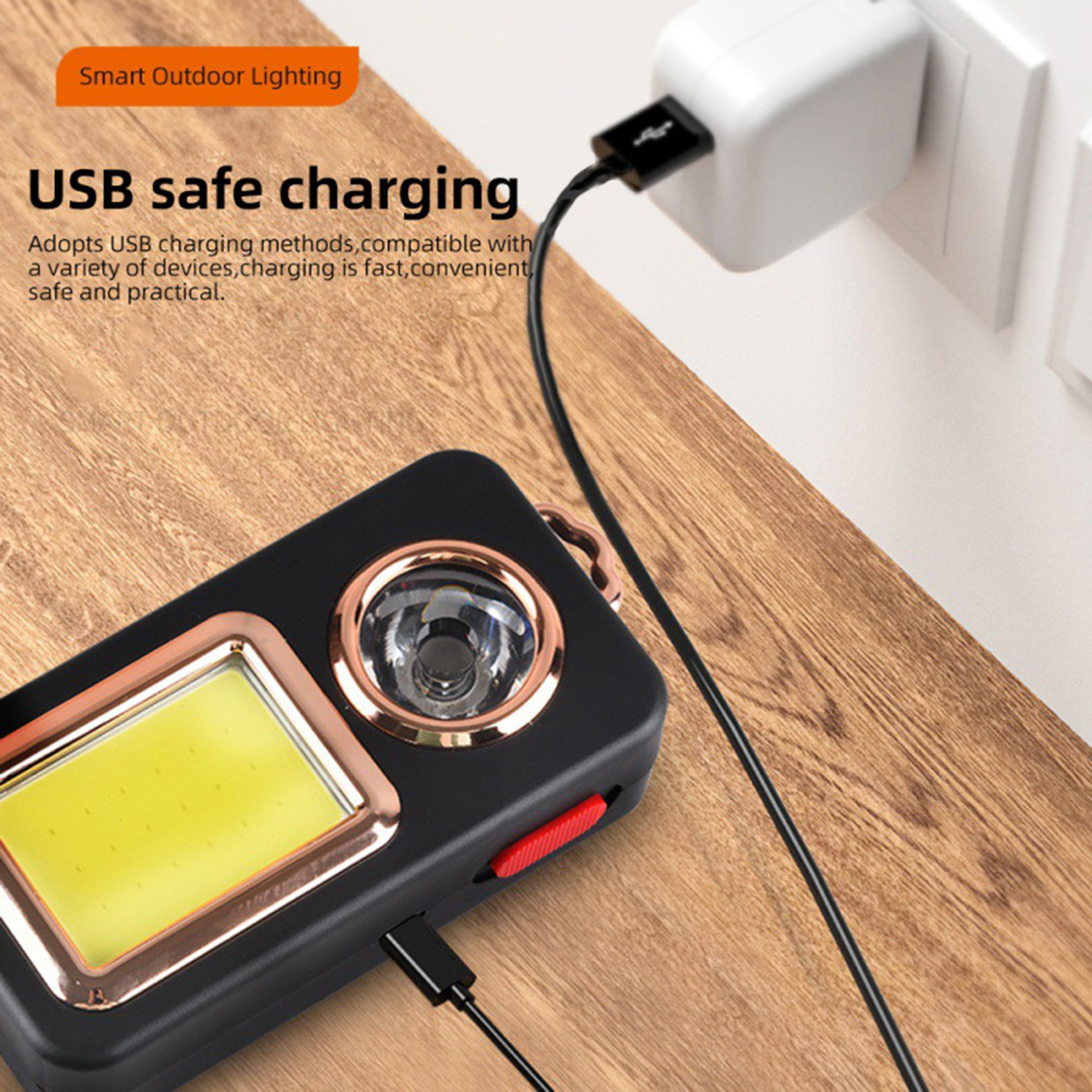 Powerful Rechargeable Solar Powered COB LED Light 4
